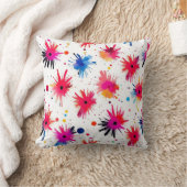 バースト鮮やか抽象芸術パターン クッション (ブランケット)