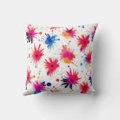 バースト鮮やか抽象芸術パターン クッション (裏面)