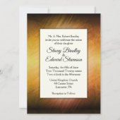 バースト黄煙霧2結婚式招待状 招待状 (正面)