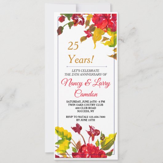 バースト・オブ・レッド2招待状 招待状 (正面)