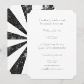 バースト（レトロな活版印刷風の背景） 招待状 (正面/裏面)