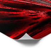 バースト – 赤と白のフラクタル ポスター (角)