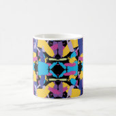 バースト:鮮やかランダムカラーのスプラッシュ コーヒーマグカップ (中央)