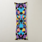 バースト：鮮やかランダムカラーのスプラッシュ ボディピロー (裏面 (縦))