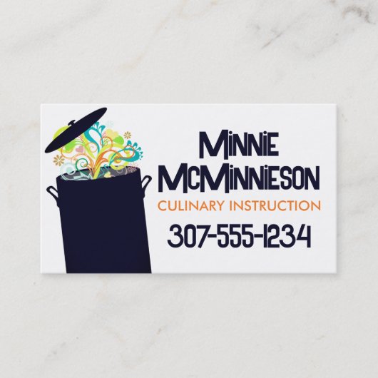 バーストaromas料理ポットシェフの名刺 名刺 (正面)