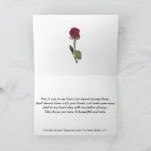 バースビクトリアンカードとバレンタインのカップル シーズンカード (内部)