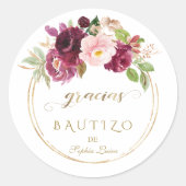 バースペインのグンディユニーク赤面フローラ金ゴールドバウティゾ ラウンドシール (正面)
