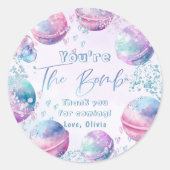 バースボム作り誕生日パ感謝していーティ ラウンドシール (正面)