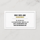 バースロットマシン、カジノ、ゲーム業界 名刺 (裏面)