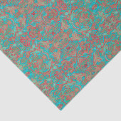 バーズアラベスクボヘミアンボホターコイズレッドグリーン 薄葉紙 (詳細)