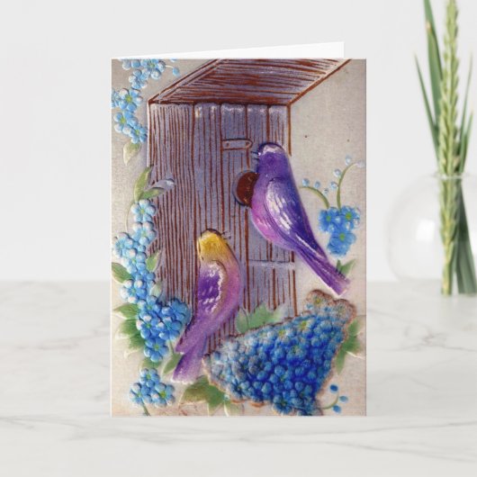 バーズアンドバードハウス誕生日 カード (正面)