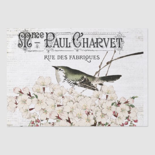 バーズアンドマグノリアティッシュペーパー 薄葉紙 (正面)