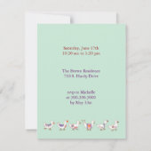 バーズインフラワーランド子供の誕生日パーティー 招待状 (裏面)