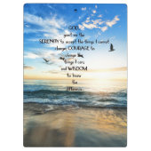 バーズイン飛んでいる天国セレニティ祈りの言葉 クリップボード (裏面)