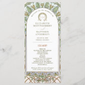 バーズオブパラダイス結婚式 プログラムアールヌーボー プログラム (正面)