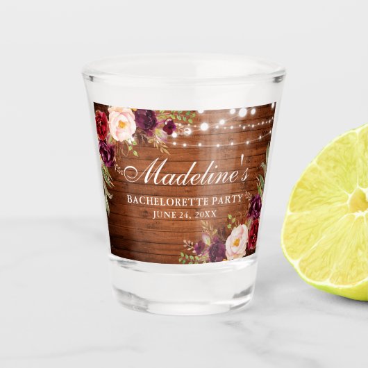 バーズガーデン フラワーライト ウッド ライト バチェロレッテパーティー ショットグラス (正面)