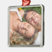 バーズガーランド&ピネコーンクリスマスフォトオーナメント メタルオーナメント (左)