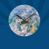 バーズニューコレクションオリジナルハンドア色彩の鮮やかート ラウンド壁時計