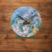 バーズニューコレクションオリジナルハンドア色彩の鮮やかート ラウンド壁時計