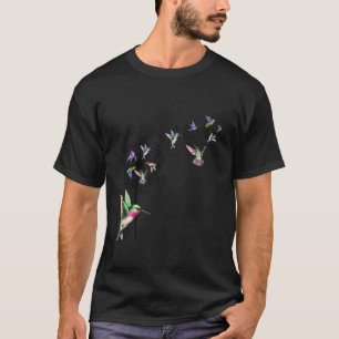 バーズハミングバードタンポポの花 Tシャツ