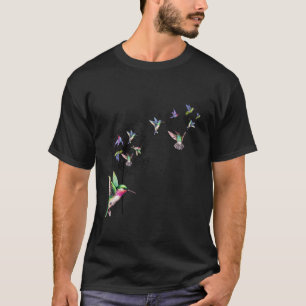 バーズハミングバードタンポポの花 Tシャツ
