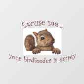 バーズフィーダーが空でごめんなさい ウィンドウサイン (シート)