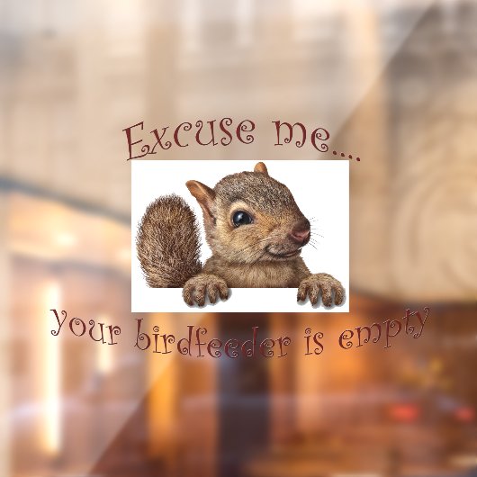 バーズフィーダーが空でごめんなさい ウィンドウサイン (シート2)