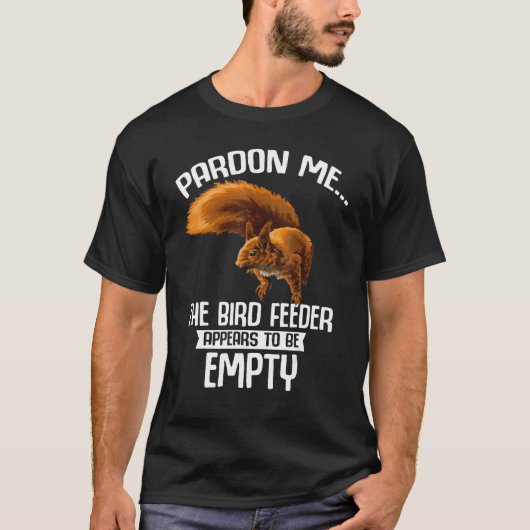 バーズフィーダーは空リスかわいいリス低 Tシャツ (正面)