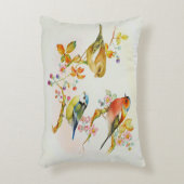 バーズブルーティット、チャフインチ、グリーンフィンチ アクセントクッション (正面(垂直))