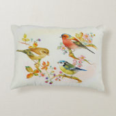 バーズブルーティット、チャフインチ、グリーンフィンチ アクセントクッション (裏面)