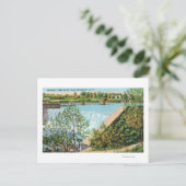 バーズリー公園滝の風景 ポストカード (スタンド正面)