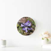 バーズ-足バイオレット（青） ラウンド壁時計 (ホーム)