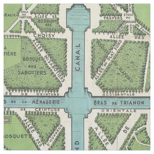 バーセイルズの地図のヴィンテージ宮殿 ファブリック (見本)