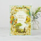 バーセイルズの孔雀の庭園の結婚式かイベント 招待状 (スタンド正面)