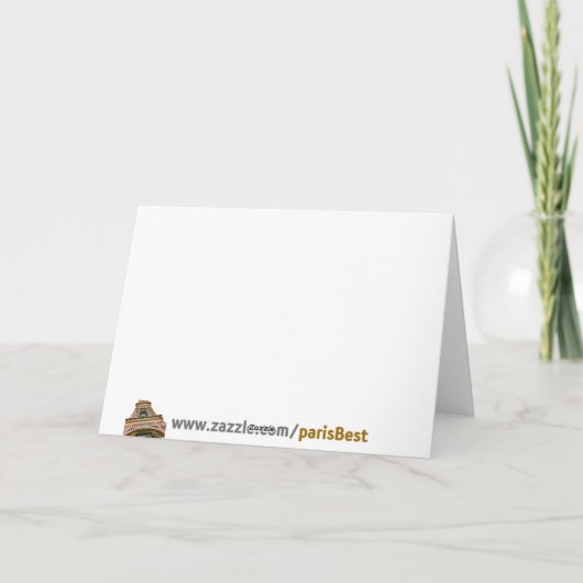 バーセイルズの宮殿を特色にするパリのメッセージカード カード (裏面)