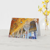 バーセイルズの宮殿を特色にするパリのメッセージカード カード (黄色い花)