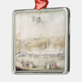 バーセイルズの庭そして館の眺め メタルオーナメント (左)