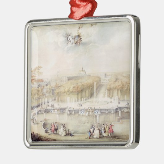 バーセイルズの庭そして館の眺め メタルオーナメント (左)