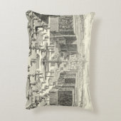 バーセイルズの庭の噴水の油絵 アクセントクッション (裏面(縦))