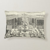 バーセイルズの庭の噴水の油絵 アクセントクッション (裏面)