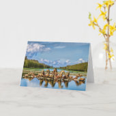 バーセイルズ、フランスの挨拶状からの眺め カード (黄色い花)