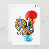 バーセロスの有名なルースターNr 06 -フローラ版 ポストカード (正面/裏面)