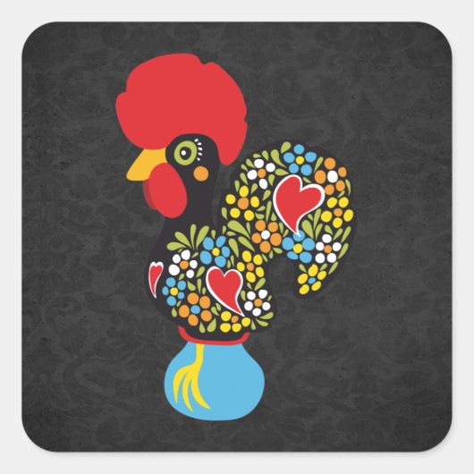 バーセロスの有名なロスターNr 06 -ヴィンテージブラック スクエアシール (正面)