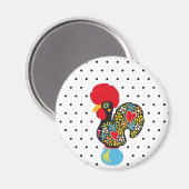 バーセロスNr 06の有名なロスター – 水玉模様 マグネット (正面/裏面)