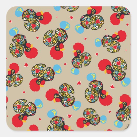 バーセロスNr 06パターンの有名なオンドスター スクエアシール (正面)