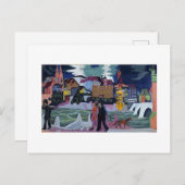 バーゼルとラインの眺め、エルンスト・ルートヴィヒ・カーチナー シーズンポストカード (正面/裏面)