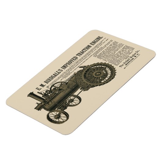 バーゼルの蒸気エンジントラクション1889トラクター マグネット (左側)