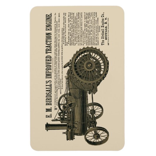 バーゼルの蒸気エンジントラクション1889トラクター マグネット (縦)