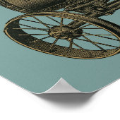 バーゼルの蒸気トラクションエンジン1889ファームトラクター ポスター (角)