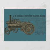 バーゼルの蒸気トラクションエンジン1889ファームトラクター ポストカード (正面)